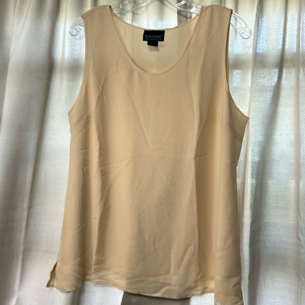 Dialogue Women's Yellow Tank Top with Lining